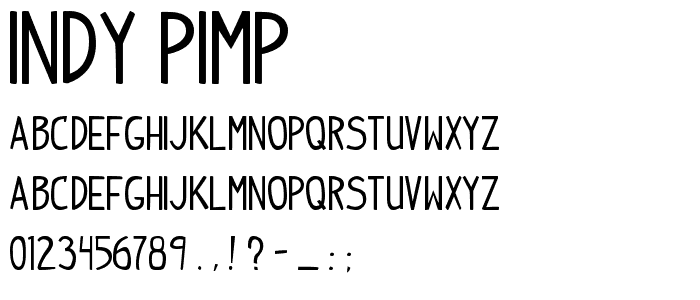Indy Pimp font